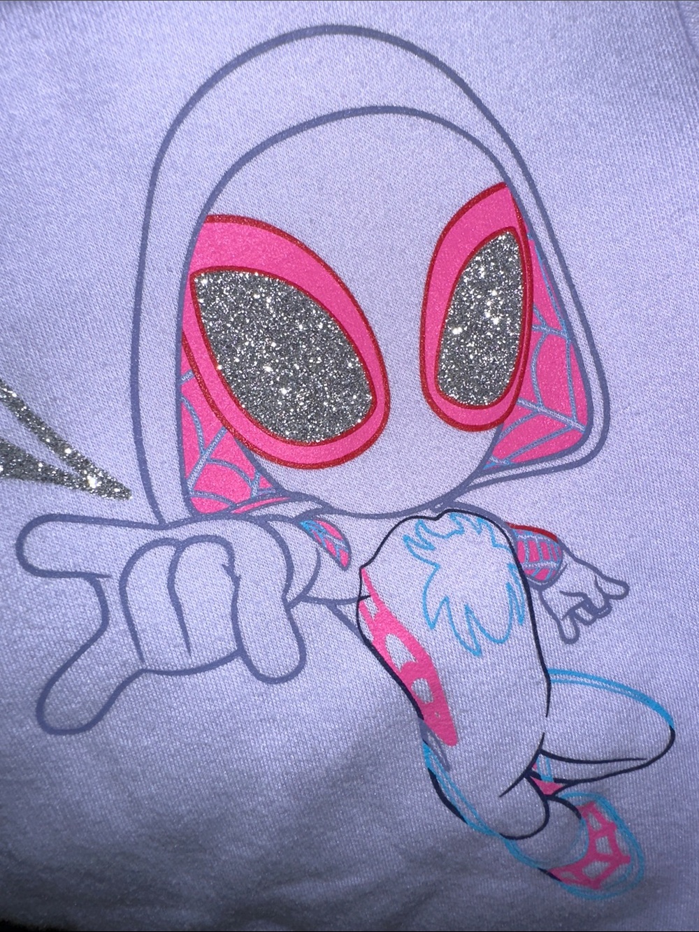 jumping beans Lavender Spider-Gwen Graphic Sweatshirt with Glitter Web - Picture 4 of 4